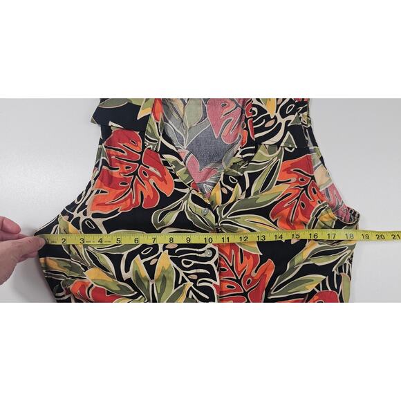 Panama jack hawiin beach vacation trip L tie front  floral summer EUC large - Picture 6 of 7